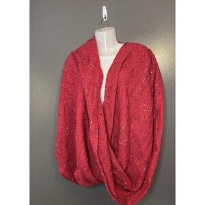 Target Infinity Scarf Womens One Size Red Pink Multicolor Knit Loop Shawl Wrap